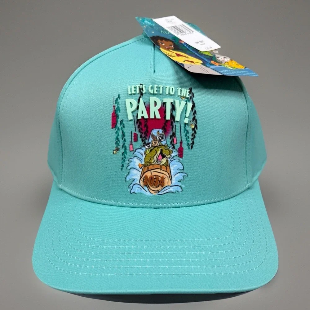 Disney Parks Tianas Bayou Adventure Hat Cap Teal Adjustable 2024 Opening NWT New